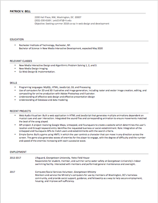 resume image